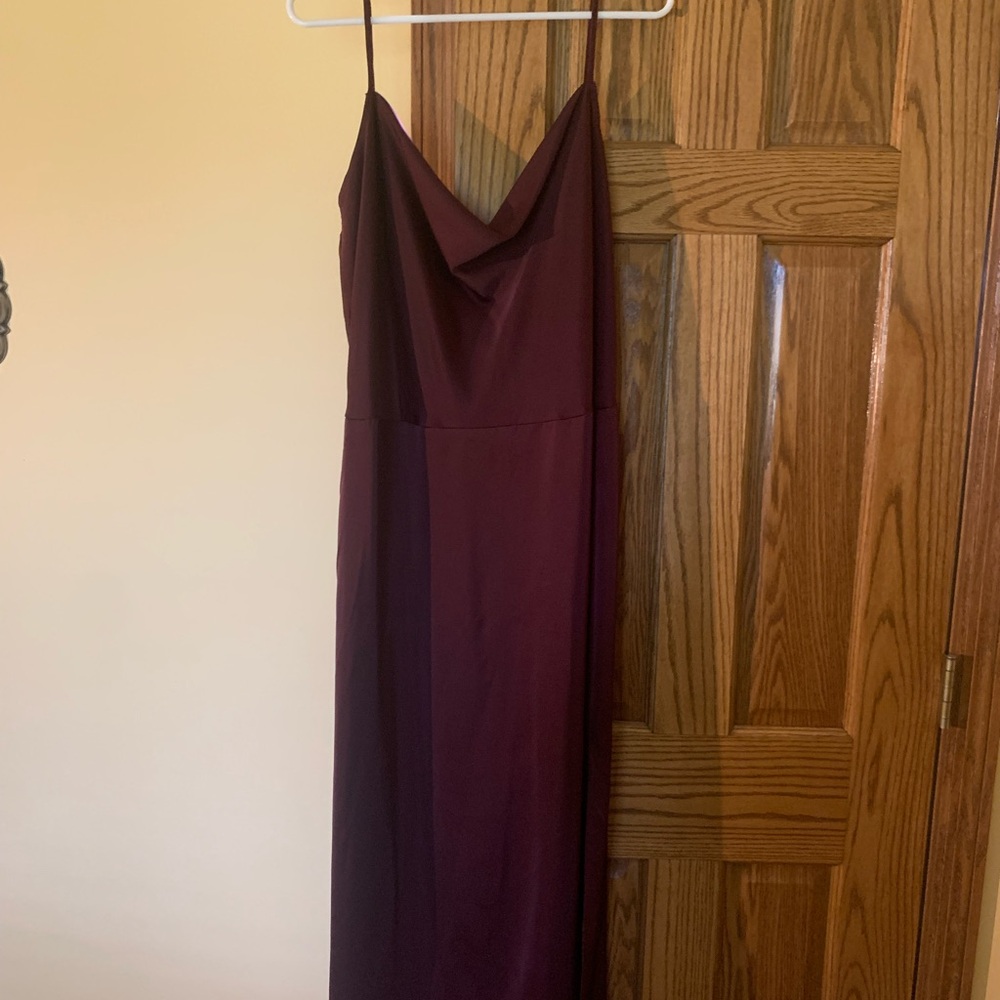 Maurices Strapless Burgundy Dress